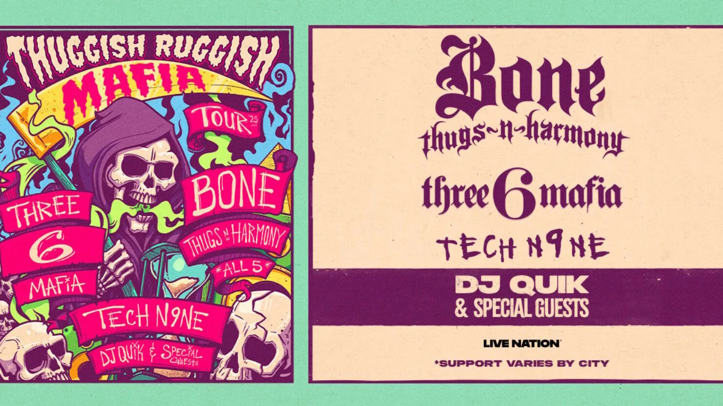 Thuggish Ruggish Mafia Tour: Bone Thugs N Harmony, Tech N9ne, Three 6 Mafia
